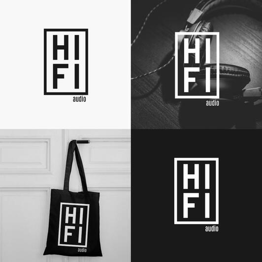 The logo presents a "Modern" & "Sleek" visual identity, with a clear emphasis on the brand's association with high-quality audio. The primary focus is on the word "HIFI", an abbreviation for "High Fidelity", which is a term widely recognized in the audio i